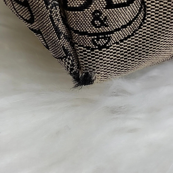 VINTAGE DOONEY & BOURKE Gray Monogram Canvas Equestrian Saddle‎ Shoulder Bag - Picture 11 of 14